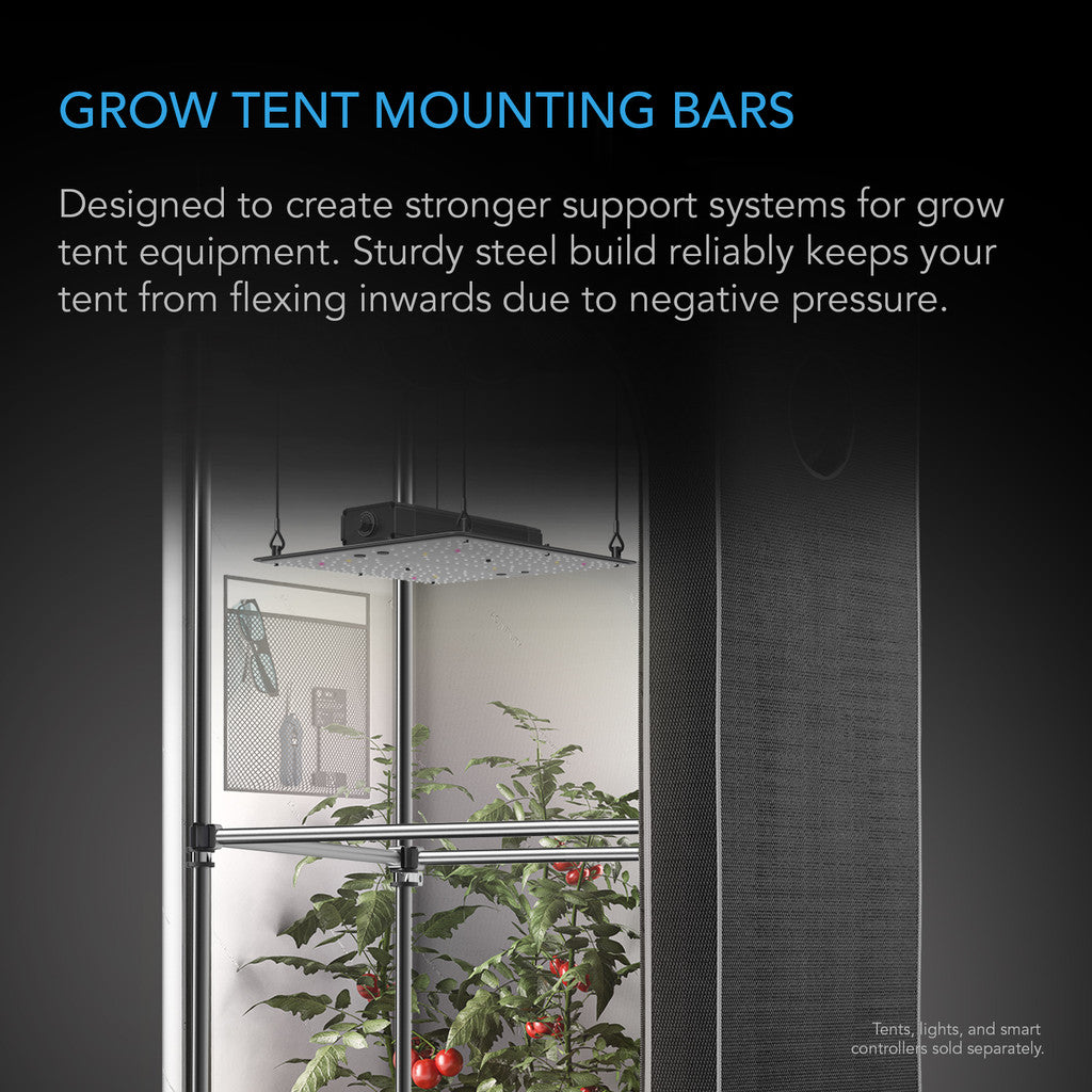 GROW TENT MOUNTING BARS, FOR INDOOR GROW SPACES, 3X3'