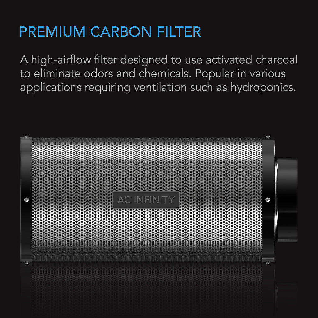 AC INFINITY, DUCT CARBON FILTER, AUSTRALIAN CHARCOAL, 4-INCH