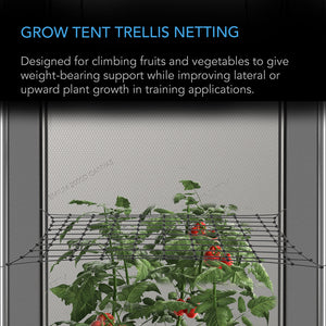 GROW TENT TRELLIS NETTING, FLEXIBLE ELASTIC CORDS, 2X4’
